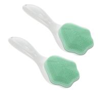 FOMIYES 2pezzi Spazzola Pulizia Viso Manuale in Silicone Forma di Artiglio con Manico lungo Massaggio Delicato ed Esfoliazione Strumento Detergente Viso Gentile e Resistente per Uso