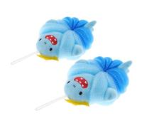 FOMIYES 2pezzi Spugne da Bagno per Ragazzo Ragazza Design di Cartoni Animati Rete da Bagno Immagini Coinvolgenti per Lavaggio del Corpo dei Ragazzo Ragazza Piccoli Accessori da Sicuri