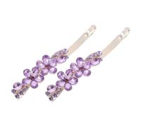 FOMIYES 2pezzi Strass Fermagli per Capelli Fermacapelli Cristalli Scintillanti Accessori per Capelli Lunghi e Spessi per Matrimoni e Balli Formali Viola