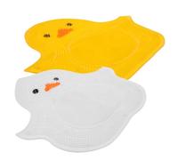 FOMIYES 2pezzi Tappetini in Silicone per Pulizia dei Piedi nella Doccia Ventosa Antiscivolo Esfoliano Rimuovono la Morta Massaggiano i Piedi Design di Anatra Carina