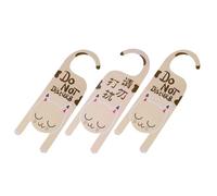 FOMIYES 3 Cartelli Non Disturbare da Appendere alla Maniglia della Porta, Etichette per Porta D'albergo Resistenti e Durable, Appendini Promemoria per Hotel, Bar, Stile Casuale