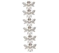 FOMIYES 3 Paia Fiore scarpa rimovibile piccolo clip per abbellimenti di scarpe nozze fermagli per scarpe da sposa strass fermaglio per scarpe Decorazione per scarpe Lega di zinco bianca