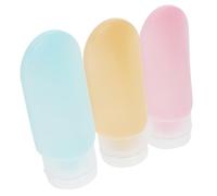 FOMIYES 3 pezzi Bottiglie da Viaggio in Plastica per Cosmetici Contenitori Riutilizzabili per Lozione Shampoo e Balsamo Design per Facile Applicazione in Viaggio