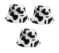 FOMIYES 3 Pezzi Cappello Da Pescatore A Forma Di Mucca Cappelli Da Pescatore Accessori Per Costumi Da Pescatore Cappello Caldo In Peluche Cappello Caldo Da Pescatore Cappello