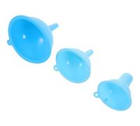 FOMIYES 3 Pezzi Imbuti da Cucina in Silicone Blu Set da 3 per Dispensing Condimenti, Funnel Multifunzionale per Bottiglie di Olio e Vasetti Piccoli