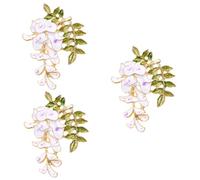 FOMIYES 3 Pezzi spilla botanica fiori lavanda floreale delicato spilla a fiore per donna Pin del vestito Pin di risvolto spilla da donna gioielli distintivo delle donne lega