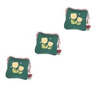 FOMIYES 3 Pz custodia per assorbenti igienici borsa periodo all'aperto portamonete miniborsa makeup bag borsa trucco porta assorbenti igienici contenitore per assorbenti mestruali Green