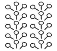 FOMIYES 30 Ganci a Occhiello Autofilettanti in Ferro Nero Ganci a Vite per Impieghi Gravosi Set da 30 Pezzi per Appendere Utensili e Organizzare Spazi Interni ed Esterni