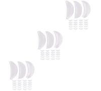 FOMIYES 30paia Silicone Eyelash Perming Pads Reusable Curling Cushions for Professional Salon Use for All Eye Shapes and Comfortable Di Trasparente