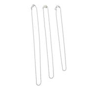 FOMIYES 3pezzi Collana Uomo Placcata Argento Catena Maglia Link in Rame Accessorio Elegante e Resistente Per Regalo Uomo