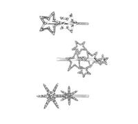 FOMIYES 3pezzi Fermagli per Capelli Eleganti Cinque Punte per Donne Forcine Strass in Lega Resistente Accessori per Capelli per Viaggi e Uscite