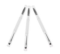 FOMIYES 3pezzi Kit di Pennelli per Trucco Doppia Estremità Pennello Piatto per Correttore e Sopracciglia Pennello di Ricambio per Mascara Micropennelli per Laminazione Sopracciglia