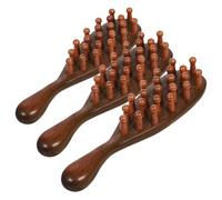 FOMIYES 3pezzi Pettine Massaggiante Portatile per Capelluto in Legno di Sandalo Strumento Multifunzione per Massaggio dei Capelli Pettine da Viaggio per Donne