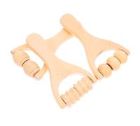 FOMIYES 3pezzi Rullo Massaggiante in Legno Manuale per Allungare Braccia e Schiena Massaggiare Gambe e Collo Sciogliere Rigidità e Nodi Migliorare Circolazione Sanguigna e Alleviare