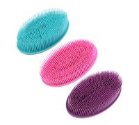 FOMIYES 3pezzi Spazzola da Bagno in Silicone per Ragazza Tool da Doccia Multifunzionale Facile da Usare per Pulizia del Corpo