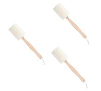 FOMIYES 3pezzi Spazzola Esfoliante Naturale Luffa Con Manico Lungo Legno Per e Della Pulizia Profonda e Rinfrescante Per Oltre Di Spugna