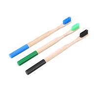 FOMIYES 3pezzi Spazzolino Da Dente in Bambù Naturale Ecologico Setole Per Detergenza e Sbiancamento Confezione Per Ragazzo Ragazza Adulti e Famiglie