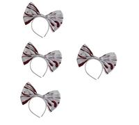 FOMIYES 4 Pezzi Cerchietto Halloween con Sangue Fascia Leggera e Resistente per Cosplay e Feste Mascherate Accessorio Decorativo e Confortevole per Compleanno e