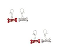 FOMIYES 4 Pezzi Ciondoli per Collare Cani con e Decorazione Creativa per Collari Taglia Media Accessori Resistenti e Facili Usare