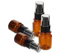 FOMIYES 4 Pezzi Cosmetici Ambrati e Bottiglie Ricaricabili per Lozioni e Dispenser Pompa Anti-perdita per Essenziali e da Viaggio