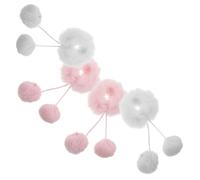 FOMIYES 4 Pezzi Hair Ties For Buns Morbidi e Furry con Pompom Elastici Peluche per Donne e Ragazze Accessori Versatili per Ponytail Buns e Braccialetti Moda Autunnale