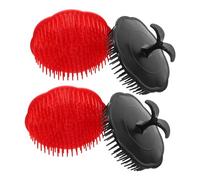 FOMIYES 4 pezzi Pettine per Capelli Tascabile con Setole Morbide in Plastica Massaggiatore Manuale per Esfoliazione e Districante Adatto per Casa Ufficio e Viaggio