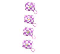 FOMIYES 4 Pz La borsa porta asciugamani della zia organizer per trucco organizzatori per trucco porta tampone pochette da donna porta sanitari dei cartoni animati borsa d'epoca compatta pu