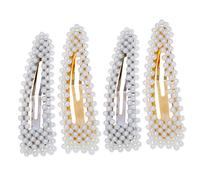 FOMIYES 4 Pz tornante lovable clip hairpin pearls lady-era acconciatura fermanello piega arco diffusore archi elastici accessori per per sottili da donna Pins perle lega