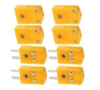 FOMIYES 4 Set Connettore Termocoppia Tipo K Mini, ABS Giallo | Collegamento Stabile del Segnale, Misurazione Precisa della Temperatura, Compatibile Dispositivi, Resistente All'usura