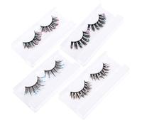 FOMIYES 4paia Glitter Eyelashes with Butterfly Sequins Long Dramatic False Lashes for Parties Festivals and Daily Wear