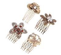 FOMIYES 4Pcs Pettini Vintage e Accessori per Femminili Decorazioni per Acconciature Eleganti e Comfortevoli