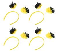 FOMIYES 4pezzi Fascia per Capelli Pompon Forma di Ape Accessorio per Feste di Compleanno Primaverili Cerchietto per Capelli Tema di Ape Fasce Pelose per Feste Tema di Api