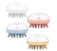 FOMIYES 4pezzi Massaggiatore per Capelluto Spazzola Portatile per Shampoo e Bagno per Capelli Setole che Si Adattano Perfettamente al Capelluto Colore Casuale