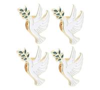 FOMIYES 4pezzi Spilla in Metallo Decorativo Per Vestiti Borse e Accessori Simbolo Pace e Buona Volontà