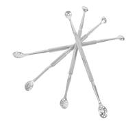 FOMIYES 4pezzi Strumenti per Manicure Pedicure Acciaio Inossidabile Tagliacuticole Spingi Morta Forchetta Rimozione Calli Unghie Mani Piedi Argento