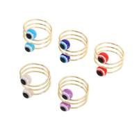 FOMIYES 5 Pezzi Anelli Da Donna Alla Moda Anelli Di Dito Punk Gioielli Per Gli Occhi Gioielli Spirituali Anello Del Bulbo Oculare Anello Di Dito Ebraico Le Donne Suonano Lega