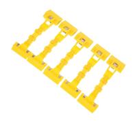 FOMIYES 5 Pezzi Clip a Doppia Testa per Tavole da Disegno, Rotazione 360° | Plastica Gialla, Struttura a 4 Sezioni Colla in Spugna, per Libri e Telefoni in Pittura