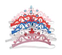 FOMIYES 5 pezzi Fasce per Neonata in Cristallo Colori Misti per Bambina Accessori Morbidi Sicuri per Feste Compleanni e Foto