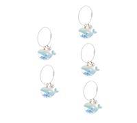 FOMIYES 5 Pezzi Portachiavi con delfino piccolo coppia ciondoli per borse etichetta chiave portachiavi delfino paio di portachiavi Keeychain compatto peluche kawaii Acrilico