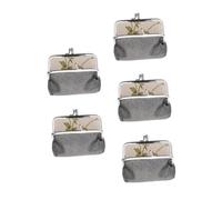 FOMIYES 5 Pezzi Portamonete Piccolo Vintage con Chiusura Scatto Mini Clutch Compatta e Resistente per Portamonete Monete Sicuro e Leggero per e Serate