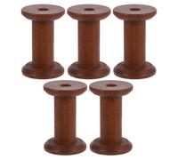 FOMIYES 5 Rocchetti di Legno per Cucito e Fai da Te 3,5x5,2 Cm, Bobine per Avvolgimento Filo Artigianale, Supporto per Ricamo e Tessitura, Organizzazione Fili per Progetti Creativi in
