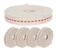FOMIYES 5 Rotoli Stoppino per Lampada Olio Beige, Combustione Efficiente e Fiamma Stabile, per Uso Domestico Quotidiano e Interruzioni