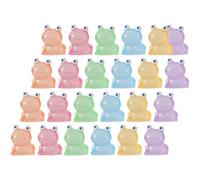 FOMIYES 50 Pezzi Mini Statuine Rana in Resina Luminose al Buio per Decorazione Vasca per Pesci e Paesaggio Casa delle Bambole, Leggere dal Design Realistico e Delicato Colore Casuale