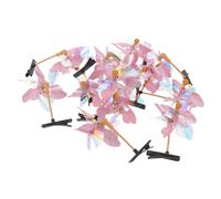 FOMIYES 50 pezzi Pinwheel Snap Clips Rosa per Bambine Accessori Leggeri con Rotante Mollette per Scuola e Quotidiano