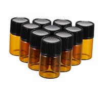 FOMIYES 50pezzi Bottiglia in Vetro per Olio Essenziale da Flacone di Vetro Coperchio Ermetico Ricaricabile e Riutilizzabile per Campioni di Profumi Liquidi per Corpo e Lozioni