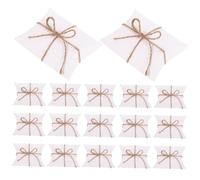 FOMIYES 50pezzi Scatole Di Carta Cuscino Scatole Regalo Piccole Per Imballaggio Di Caramelle Per Imballaggio Cuscino Con Corde
