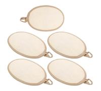 FOMIYES 5pezzi Spugna di Luffa Naturale per Bagno e Doccia Esfoliante Delicato per Viso e Corpo da Design Ellittico per Pulizia Profonda Morbida