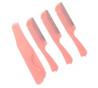 FOMIYES 5sets Rasoio Sopracciglia Portatile Rosa Acciaio Inossidabile Strumento Pieghevole Per Donne e Ragazze Kit Make-up Piccole Lamette