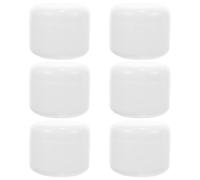 FOMIYES 6 Pezzi Barattolo Cosmetico Ricaricabile 100ml in PP con Coperchio | Contenitore da Viaggio per Crema Viso e Maschera, Apertura Ampia, Bianco, per Casa e Toeletta