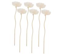 FOMIYES 6 pezzi Bastoncini Profumati in Rattan con Fiori per Diffusore Essenziali Intensità Legno Naturale per Profumo Casa e Elegante
